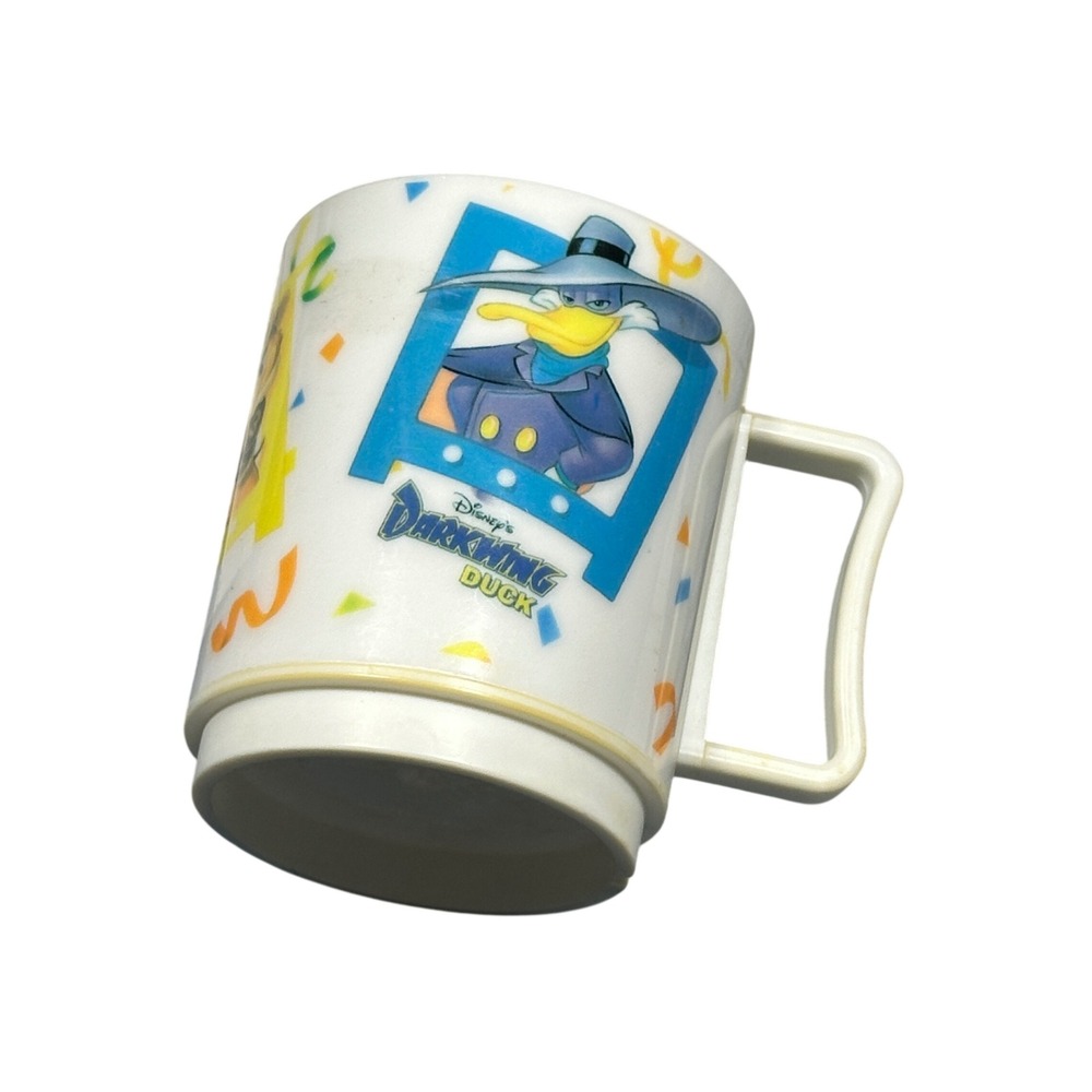 Vintage Disney Darkwing Duck Chip n Dale TaleSpin Plastic Mug Peter Pan USA Made